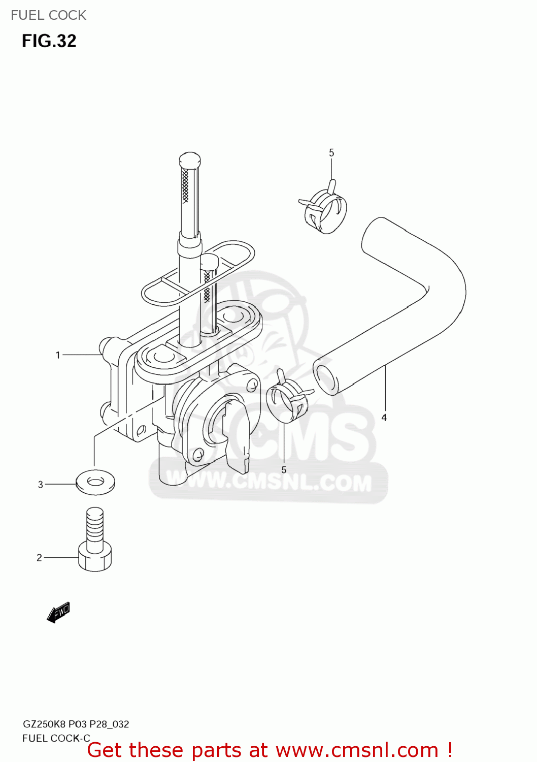 FUEL COCK GZ250 MARAUDER 2008 (K8) USA (E03)