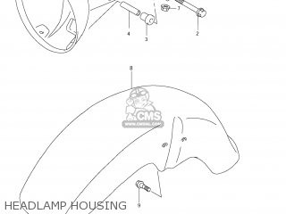 HEADLAMP HOUSING - GZ250 MARAUDER 2008 (K8) USA (E03)