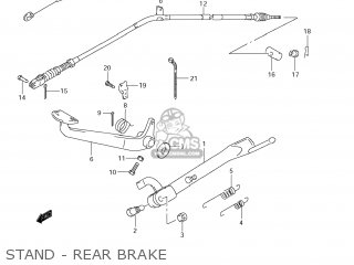 STAND - REAR BRAKE - GZ250 MARAUDER 2008 (K8) USA (E03)
