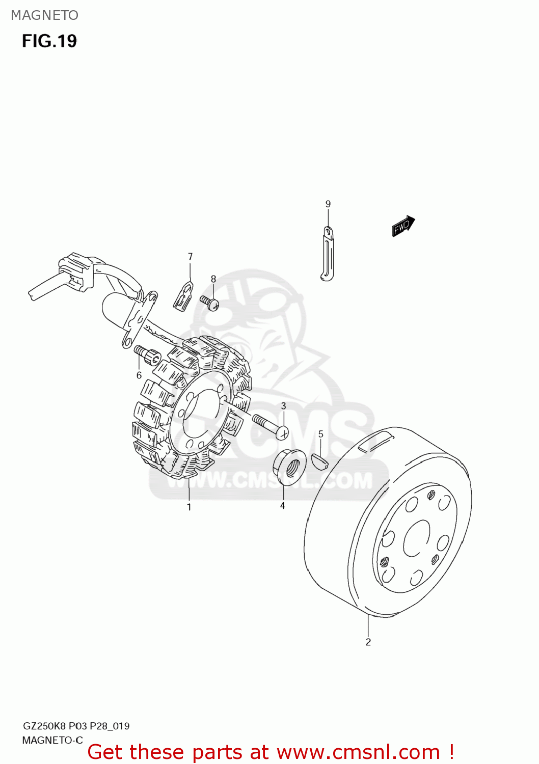 MAGNETO GZ250 MARAUDER 2009 (K9) USA (E03)