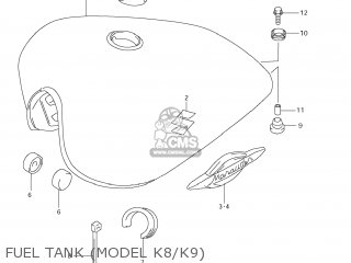 FUEL TANK (MODEL K8/K9) - GZ250 MARAUDER 2009 (K9) USA (E03)