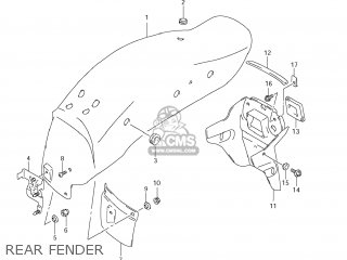 REAR FENDER - GZ250 MARAUDER 2009 (K9) USA (E03)
