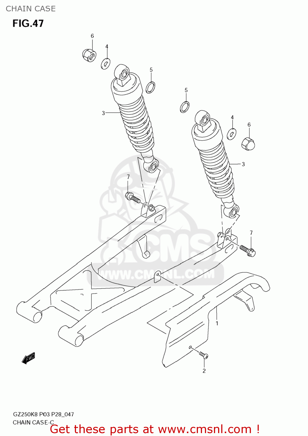 CHAIN CASE GZ250 MARAUDER 2010 (L0) USA (E03)