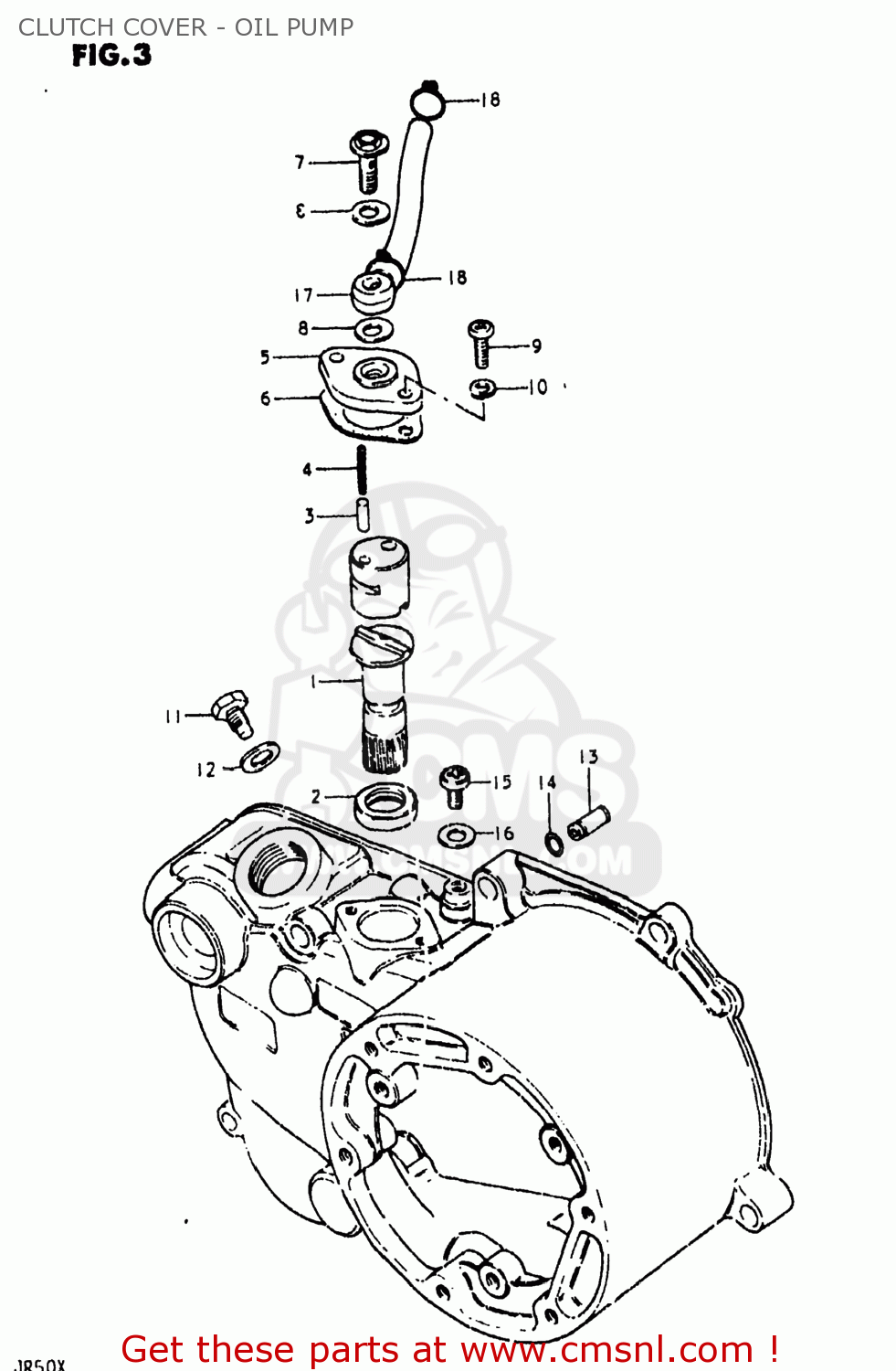 CLUTCH COVER - OIL PUMP JR50 1978 (C) USA (E03)