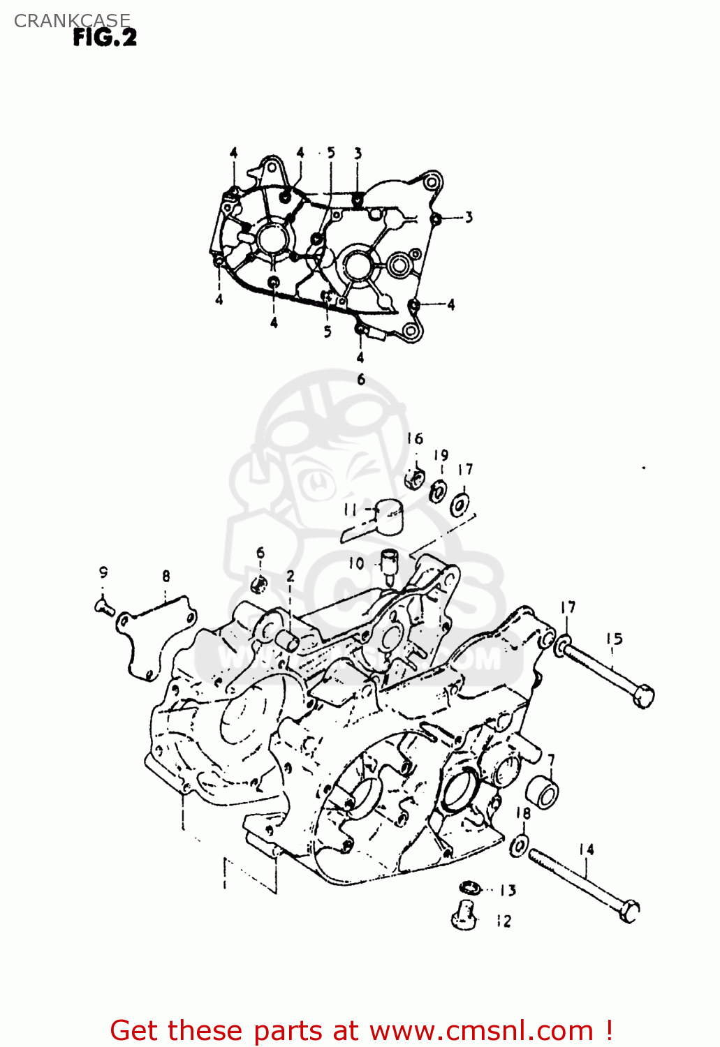 CRANKCASE JR50 1979 (N) USA (E03)