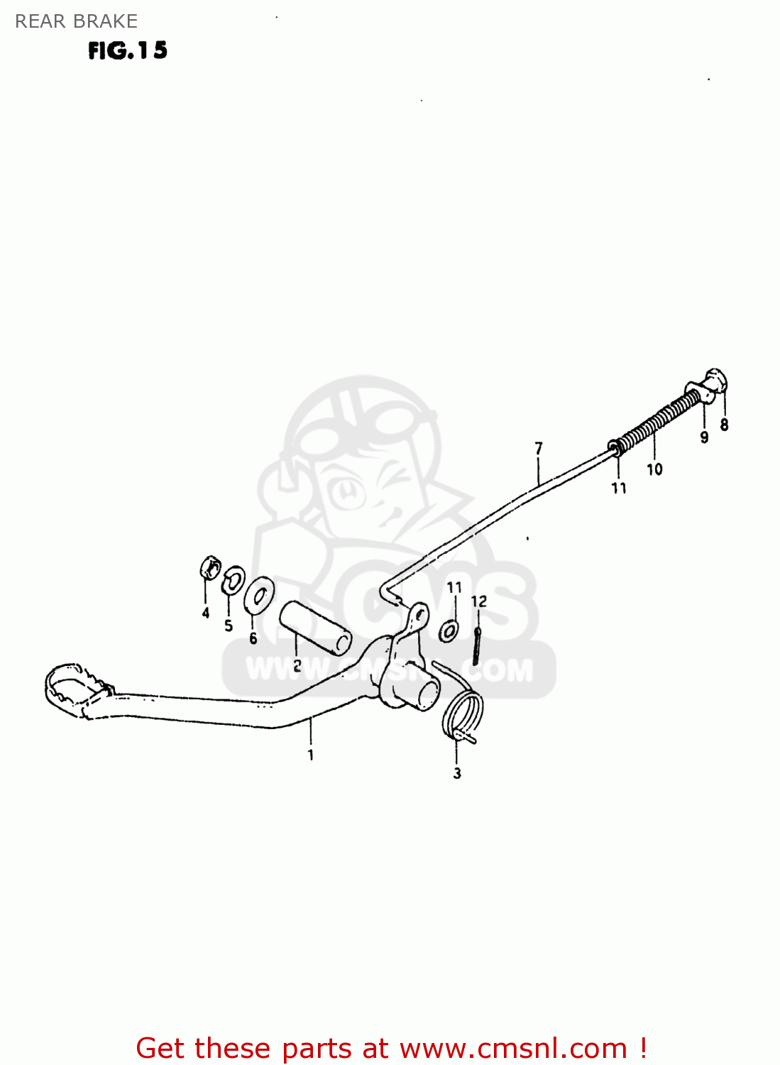 REAR BRAKE JR50 1979 (N) USA (E03)