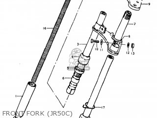 FRONT FORK (JR50C) - JR50 1979 (N) USA (E03)