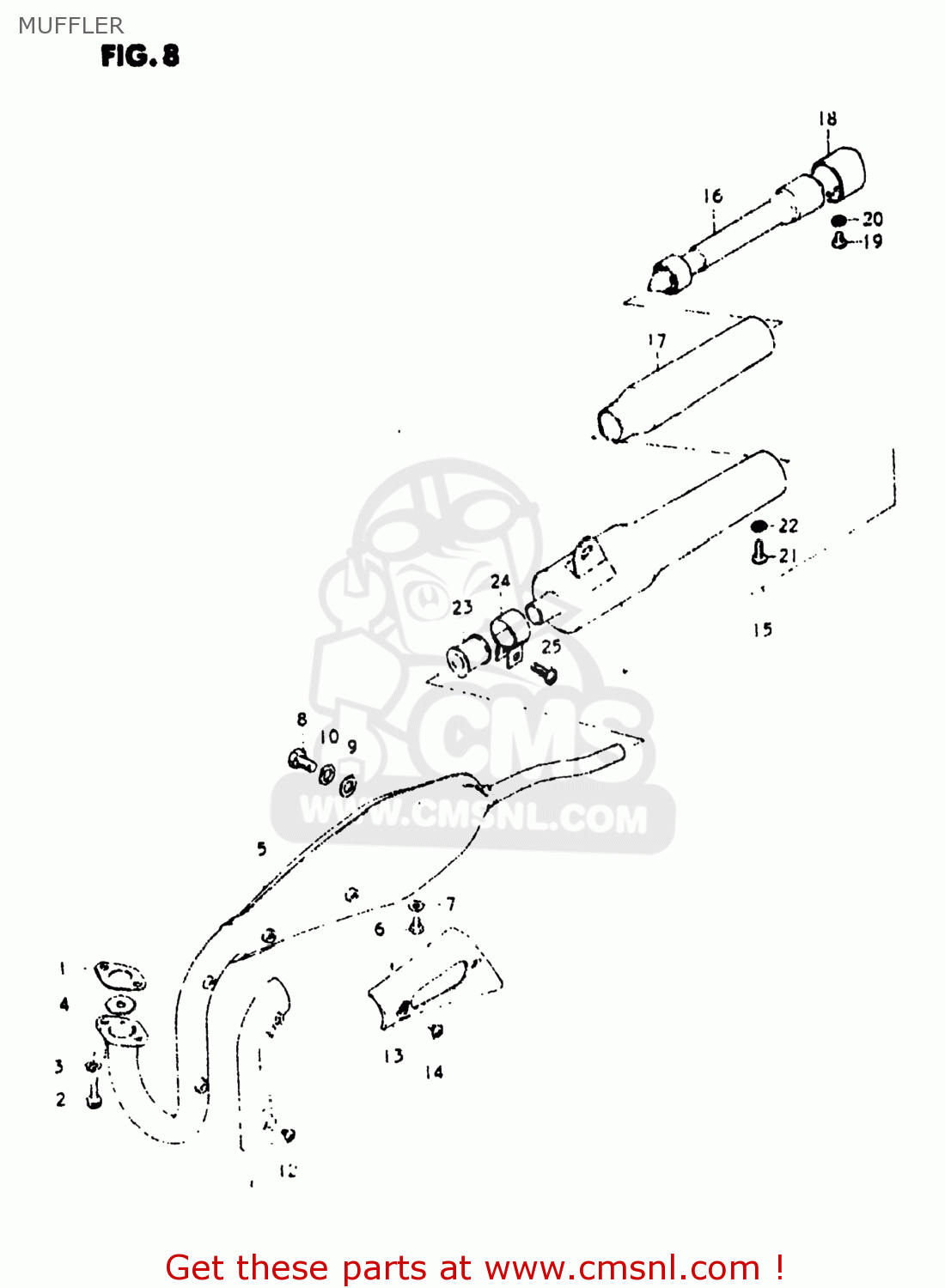 MUFFLER JR50 1980 (G) USA (E03)