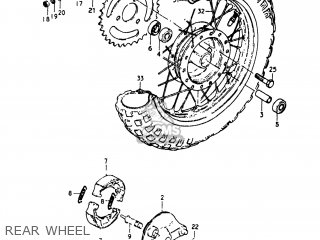 REAR WHEEL - JR50 1980 (G) USA (E03)