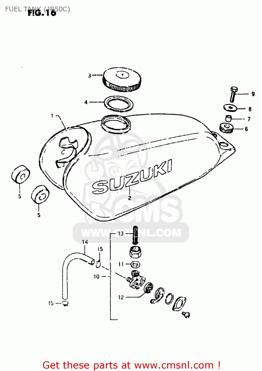 FUEL TANK (JR50C) JR50 1981 (X) USA (E03)