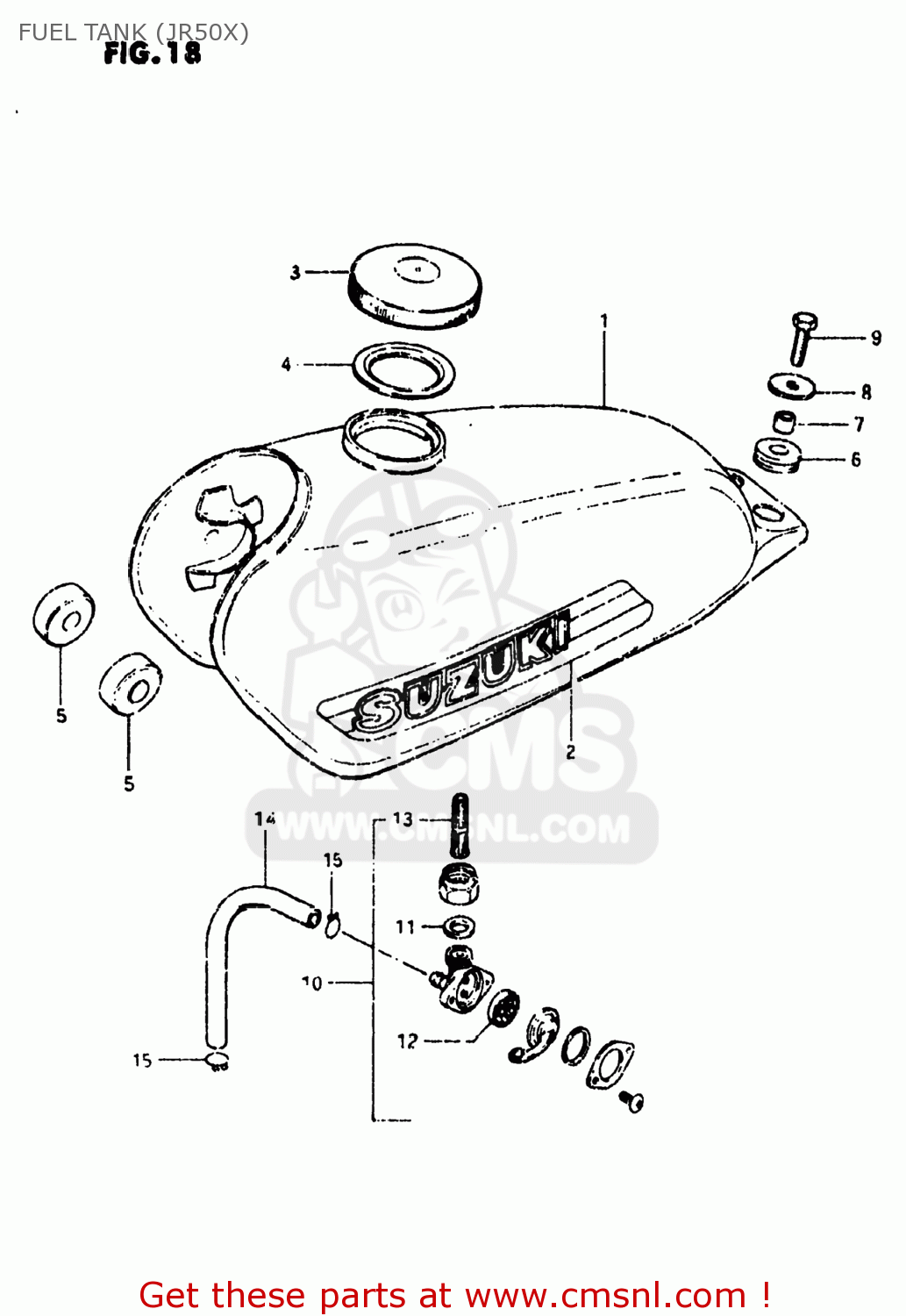 FUEL TANK (JR50X) JR50 1981 (X) USA (E03)
