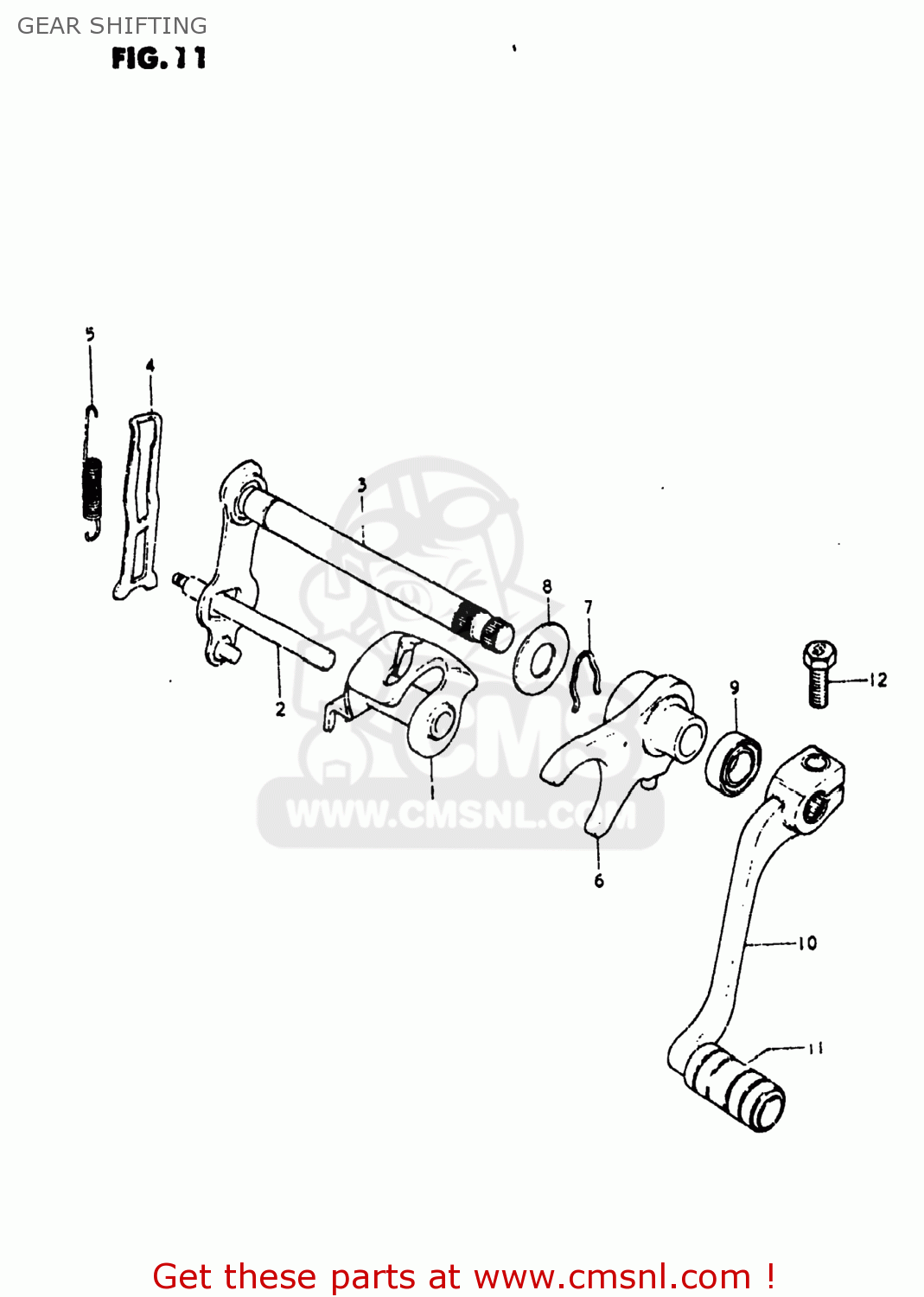 GEAR SHIFTING JR50 1981 (X) USA (E03)
