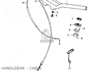 HANDLEBAR - CABLE - JR50 1981 (X) USA (E03)