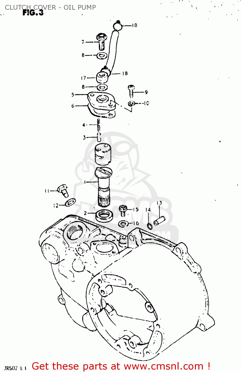 CLUTCH COVER - OIL PUMP JR50 1982 (Z) USA (E03)