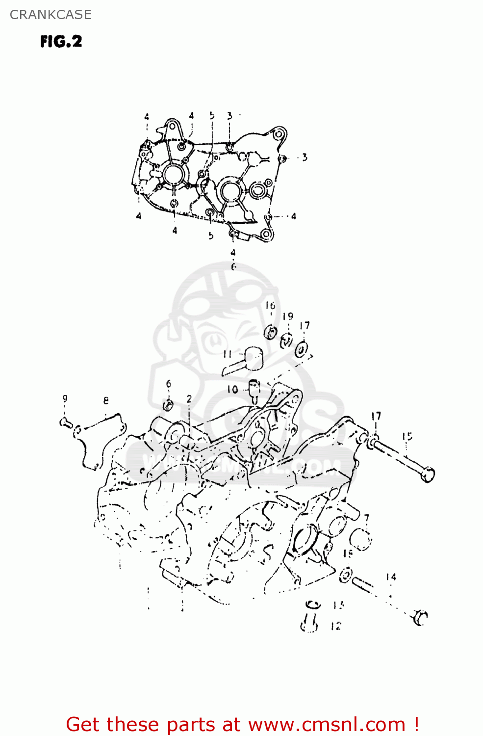 CRANKCASE JR50 1982 (Z) USA (E03)
