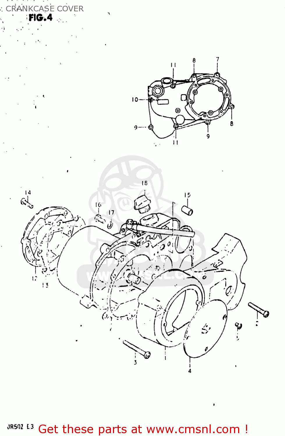 CRANKCASE COVER JR50 1982 (Z) USA (E03)