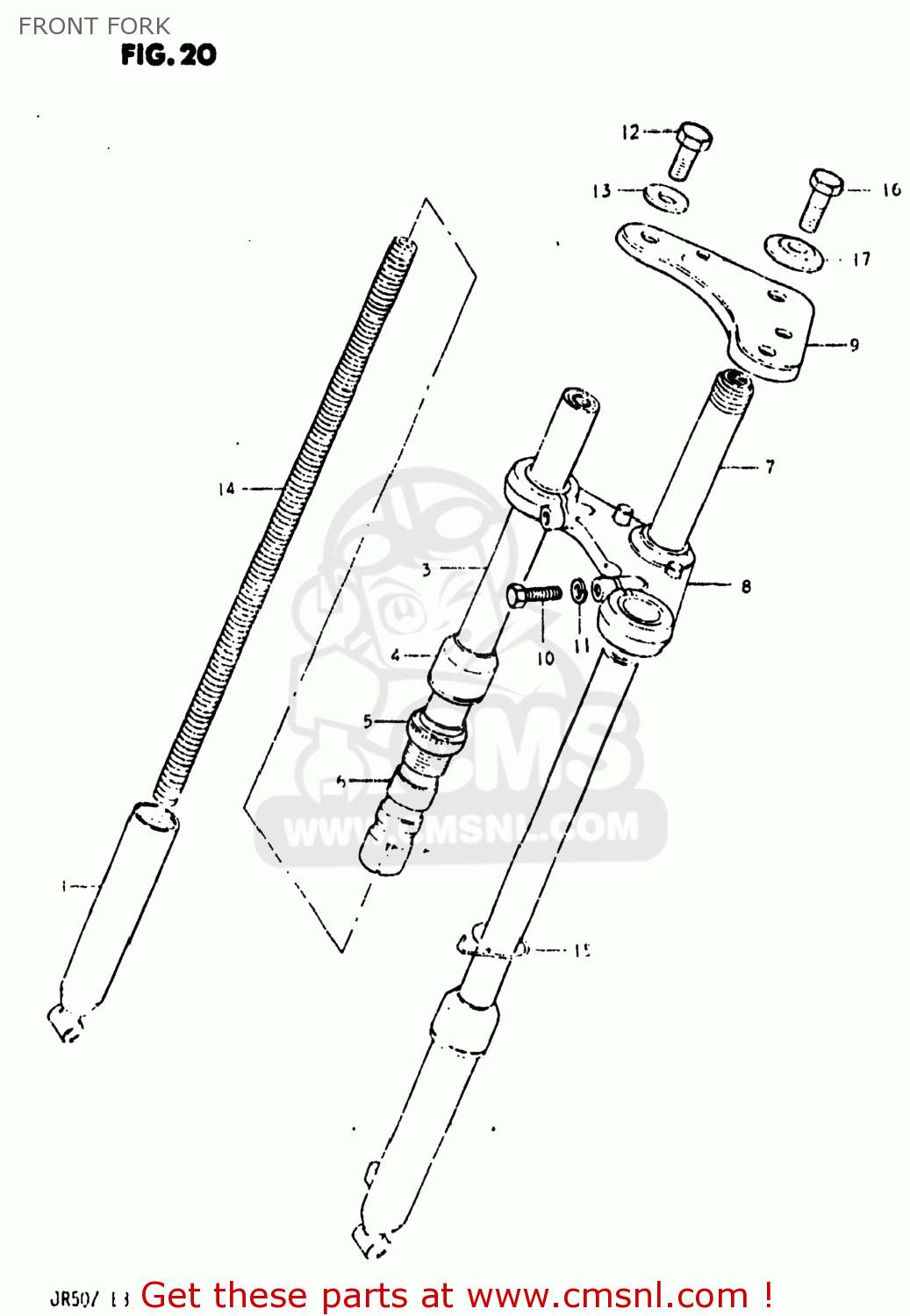 FRONT FORK JR50 1982 (Z) USA (E03)