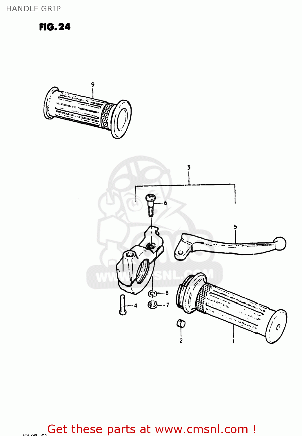 HANDLE GRIP JR50 1982 (Z) USA (E03)