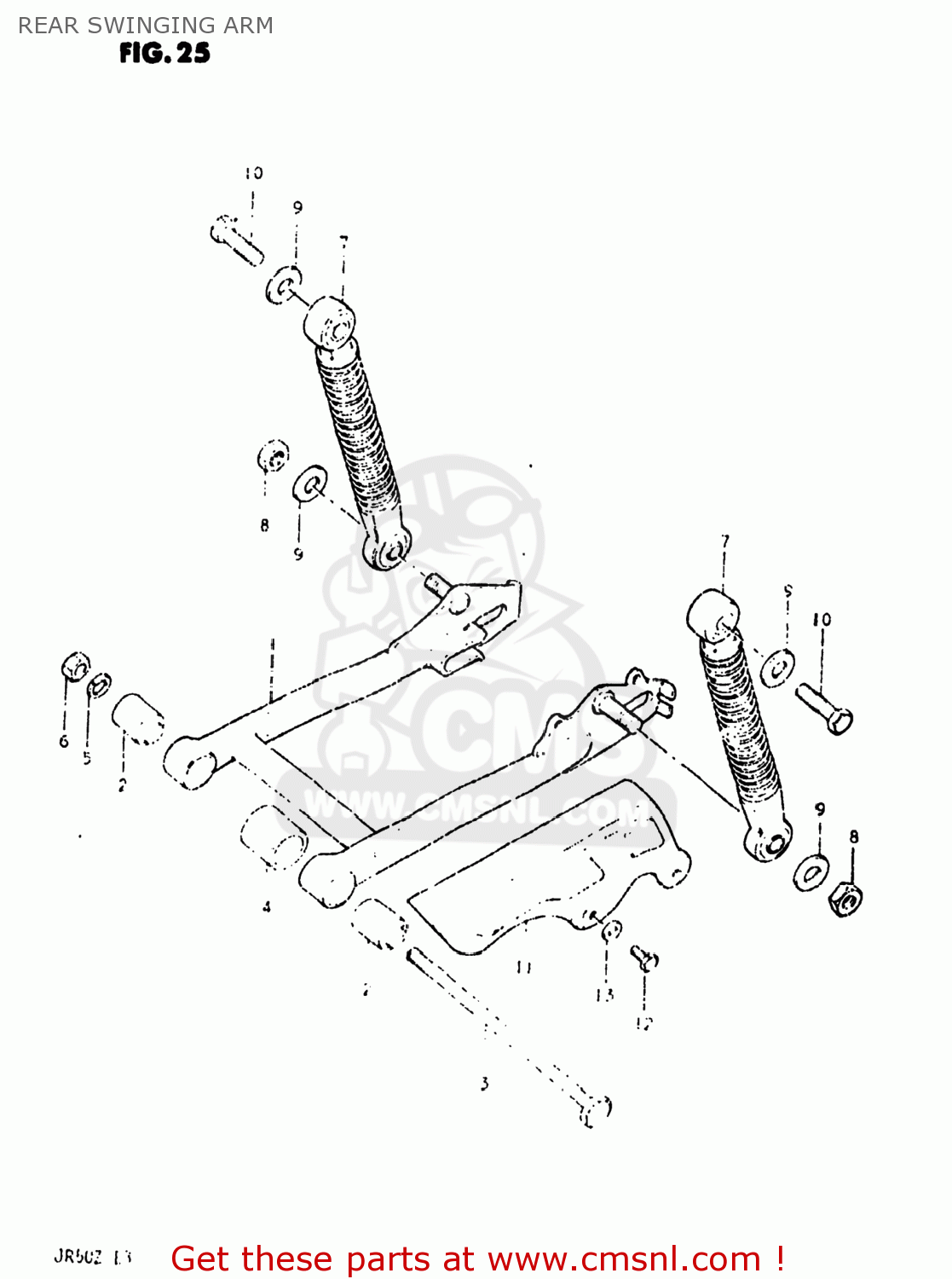 REAR SWINGING ARM JR50 1982 (Z) USA (E03)