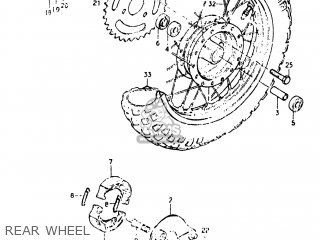 REAR WHEEL - JR50 1982 (Z) USA (E03)