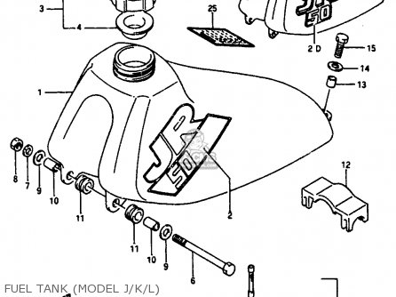 Suzuki JR50 1985 (F) parts lists and schematics