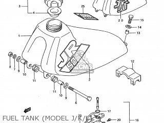 FUEL TANK (MODEL J/K/L) - JR50 1985 (F) USA (E03)