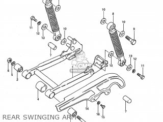 REAR SWINGING ARM - JR50 1985 (F) USA (E03)