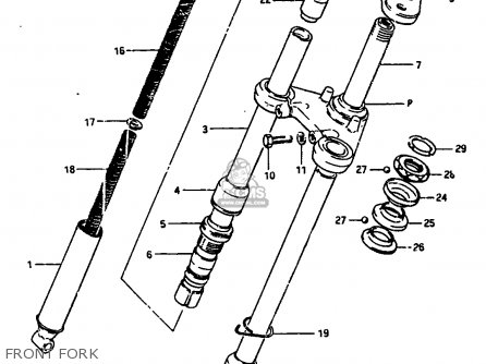 FRONT FORK - JR50 1985 (F)