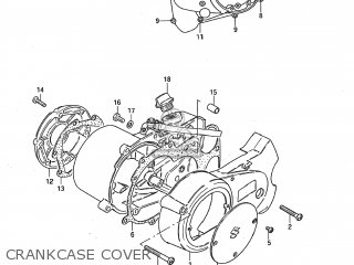 CRANKCASE COVER - JR50 1986 (G) USA (E03)