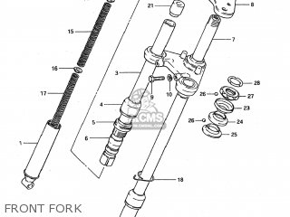 FRONT FORK - JR50 1986 (G) USA (E03)