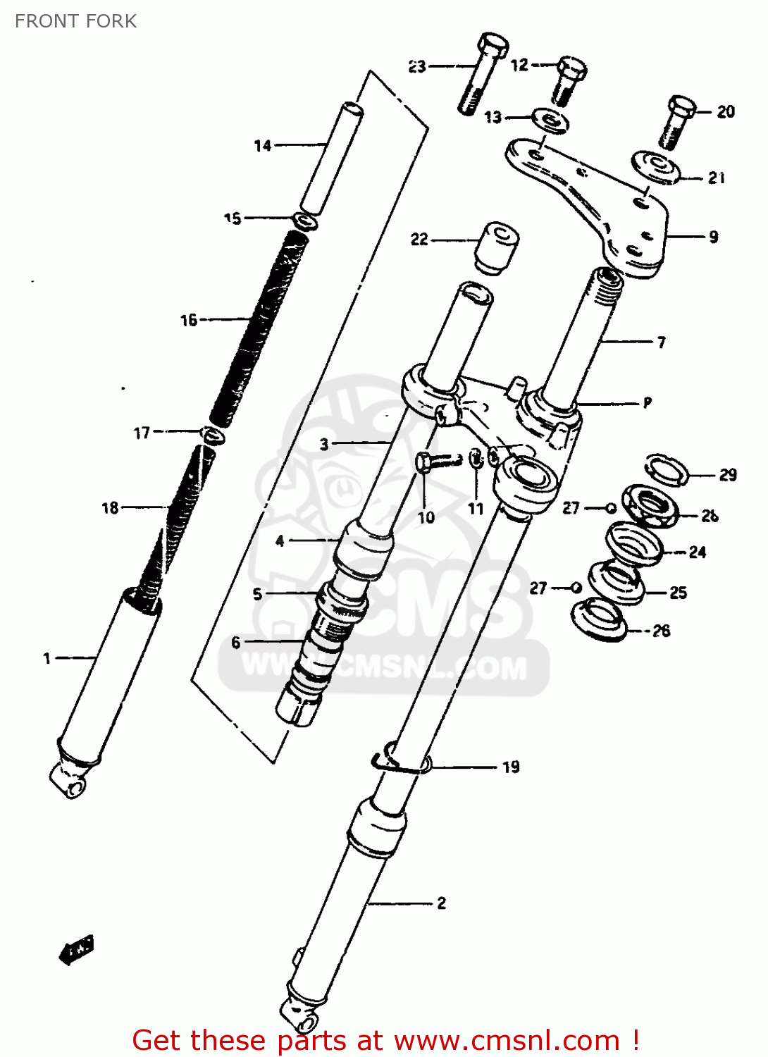 FRONT FORK JR50 1986 (G)