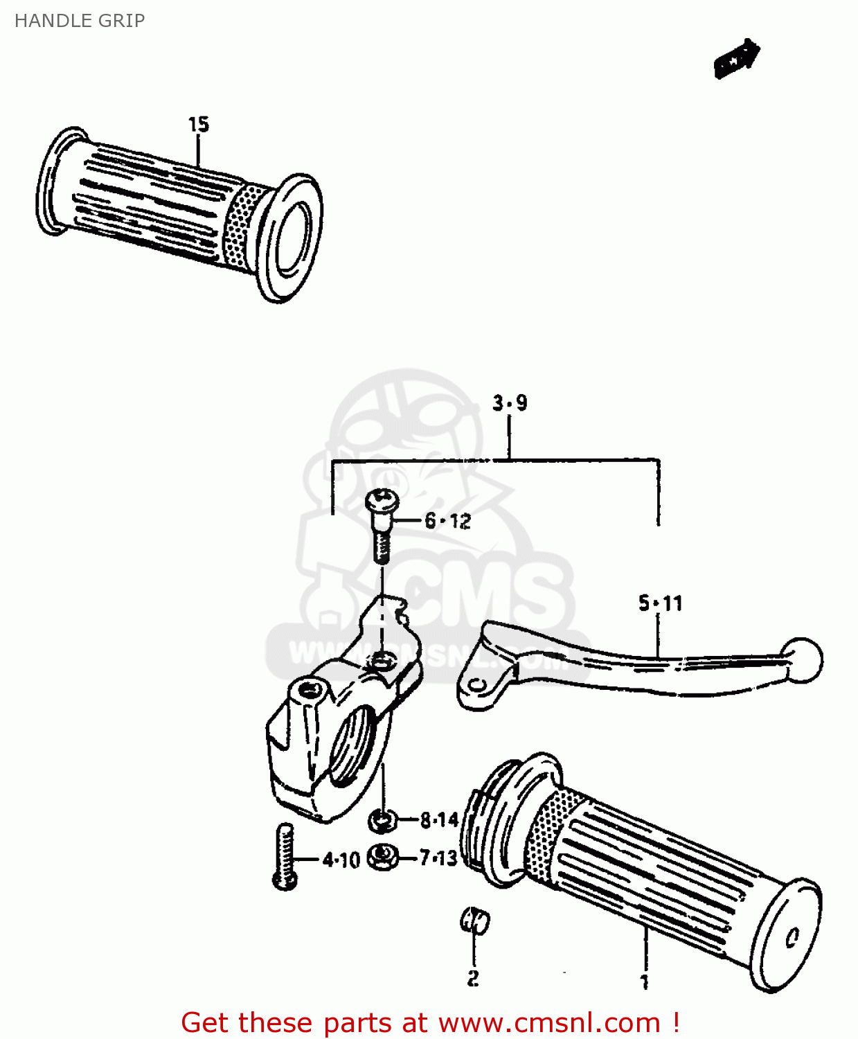 HANDLE GRIP JR50 1986 (G)