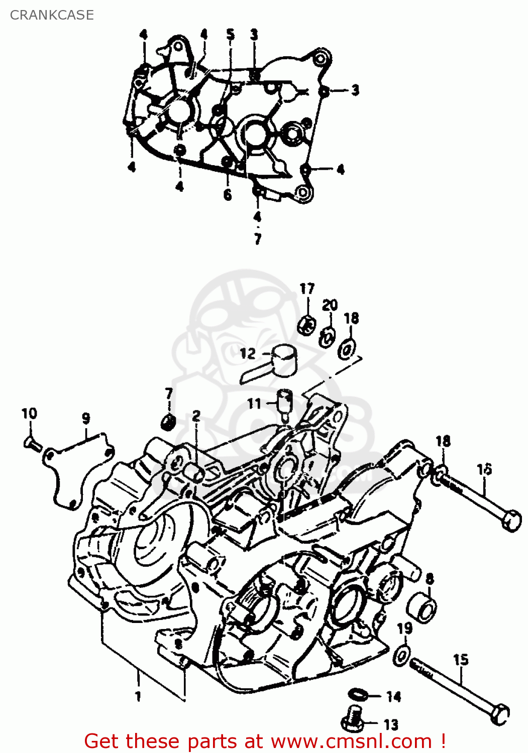 CRANKCASE JR50 1986 (G)