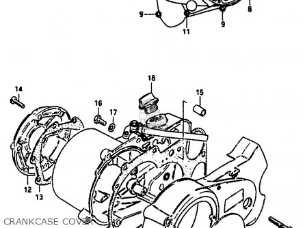 CRANKCASE COVER - JR50 1986 (G)