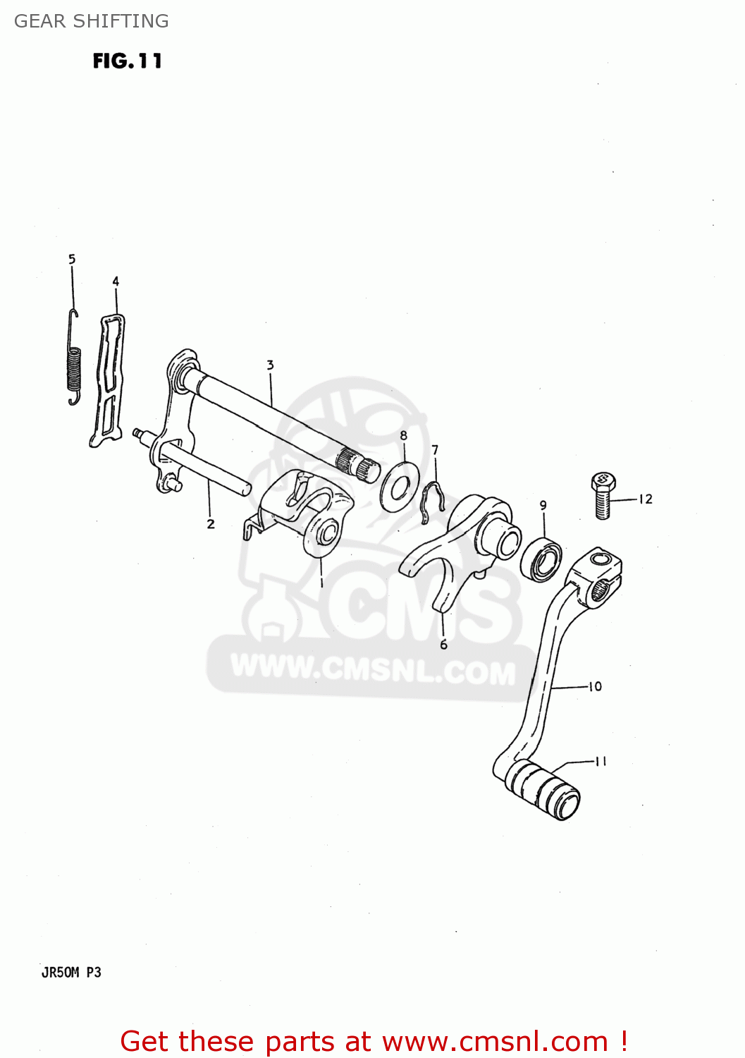 GEAR SHIFTING JR50 1987 (H) USA (E03)