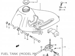 FUEL TANK (MODEL M) - JR50 1987 (H) USA (E03)