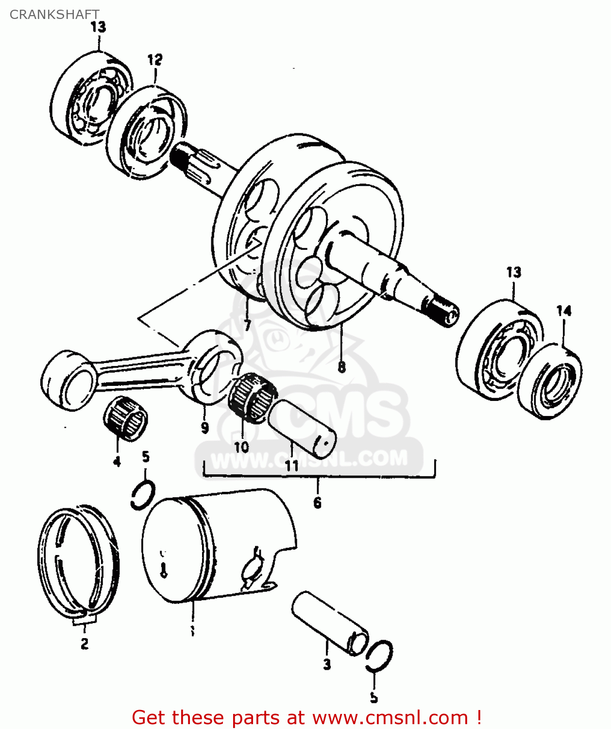 CRANKSHAFT JR50 1987 (H)