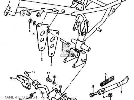 FRAME-FOOTREST - JR50 1987 (H)