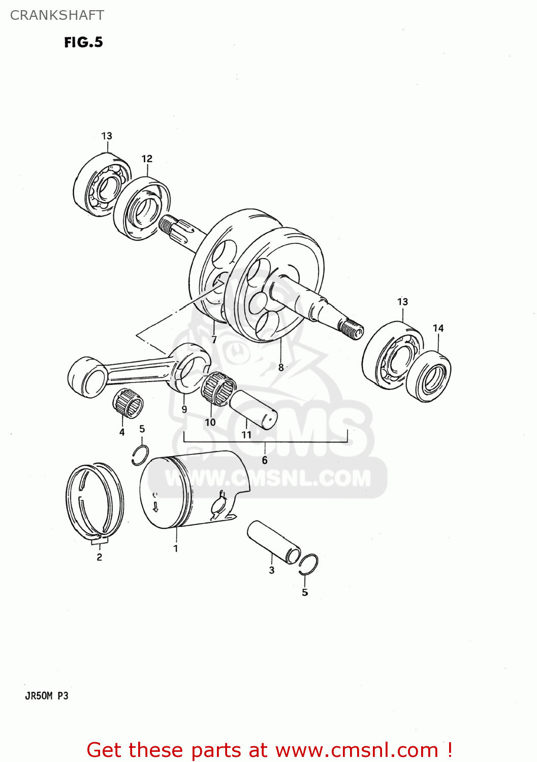 CRANKSHAFT JR50 1988 (J) USA (E03)