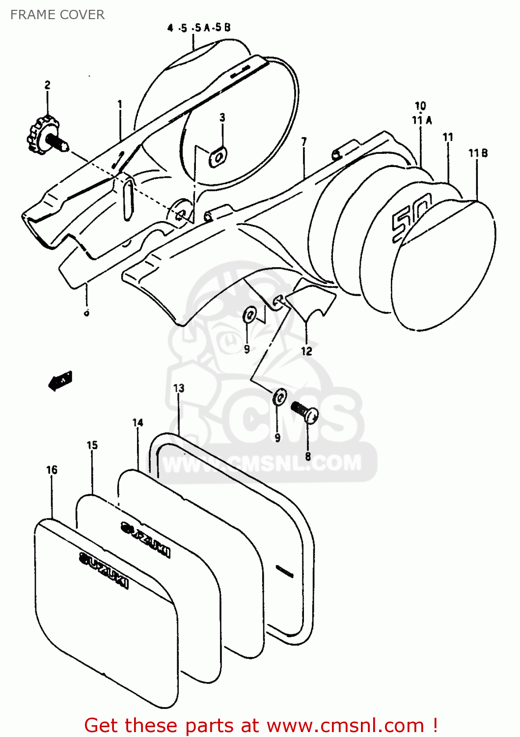 FRAME COVER JR50 1988 (J)