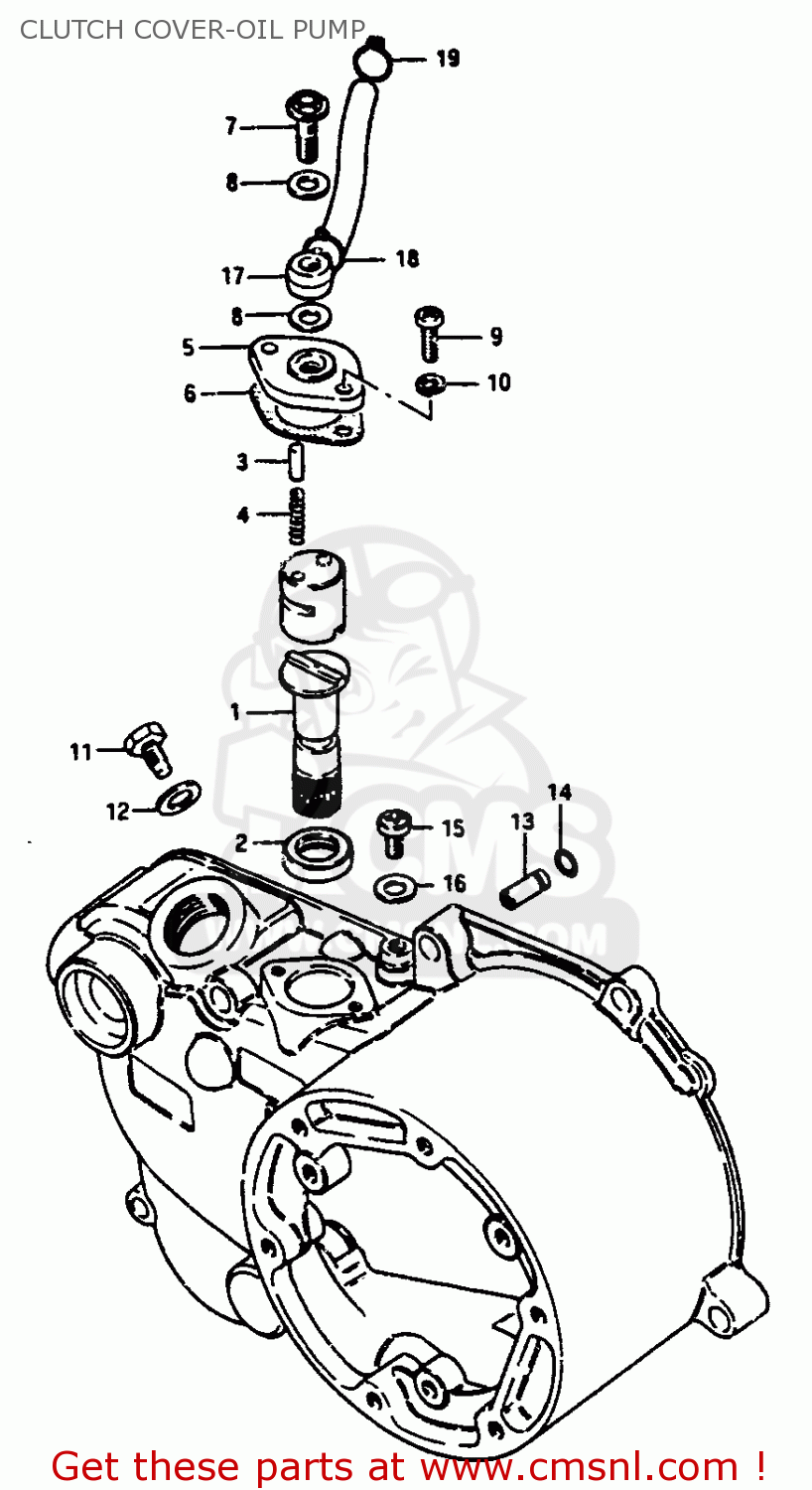 CLUTCH COVER-OIL PUMP JR50 1988 (J)
