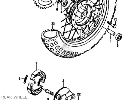 REAR WHEEL - JR50 1988 (J)