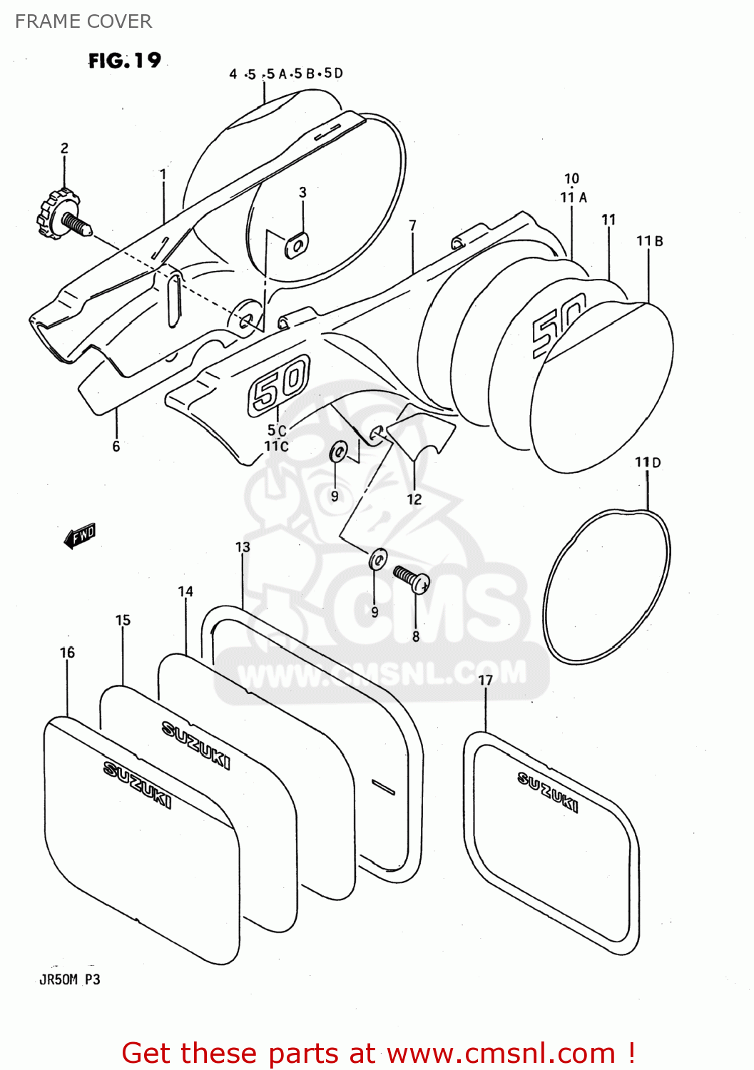FRAME COVER JR50 1990 (L) USA (E03)