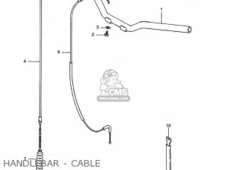 HANDLEBAR - CABLE - JR50 1990 (L) USA (E03)