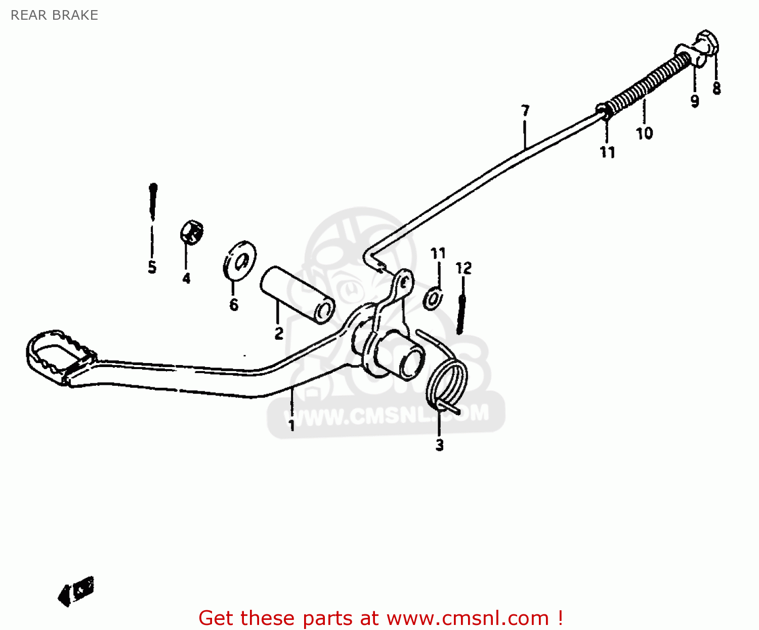 REAR BRAKE JR50 1990 (L)