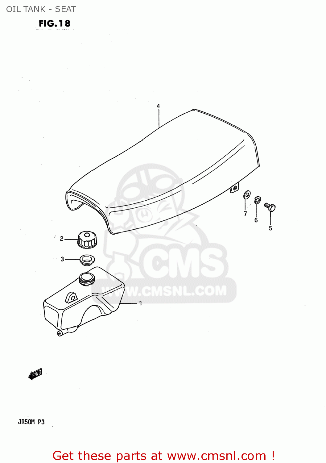 OIL TANK - SEAT JR50 1991 (M) USA (E03)