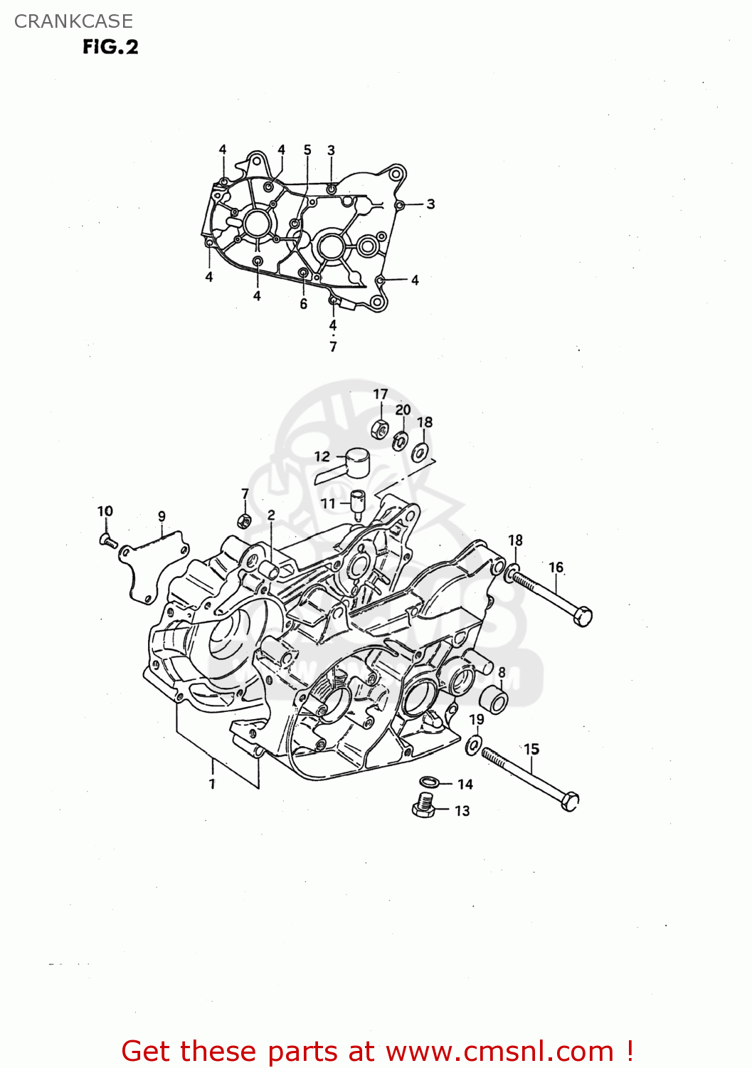 CRANKCASE JR50 1992 (N) USA (E03)