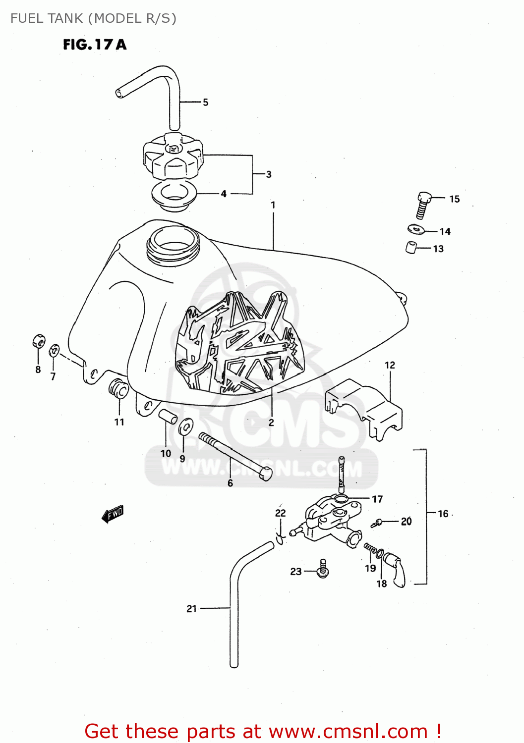 FUEL TANK (MODEL R/S) JR50 1992 (N) USA (E03)