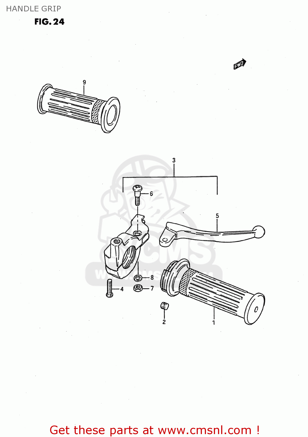 HANDLE GRIP JR50 1992 (N) USA (E03)