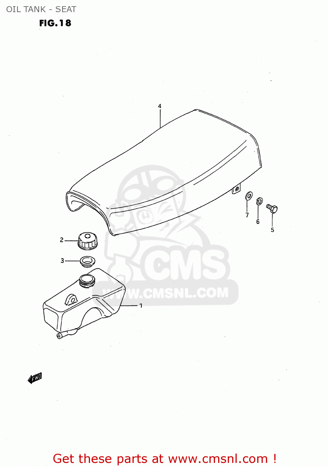 OIL TANK - SEAT JR50 1992 (N) USA (E03)